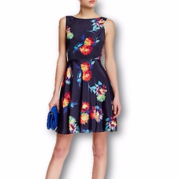 Betsey Johnson Dresses & Skirts - Betsey Johnson Scuba Floral Fit & Flare Dress